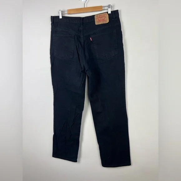 Levi’s 501 Men’s Denim Jeans Black Straight Leg Size 34W 32L *read description* - Picture 4 of 13